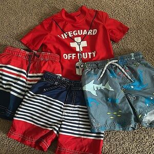 Boy’s 2T Carter’s 4 piece Swim bundle!